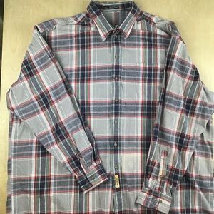 BD Baggies Mens 2XL Tall Button Up Long Sleeve Plaid Flannel Shirt